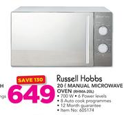 Russell Hobbs 20Ltr Manual Microwave Oven RHMA-20L