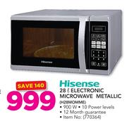 Hisense 28Ltr Electronic Microwave Metallic H28MOMME