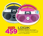 Logik Poratble Radio RSH-441869-P-Each