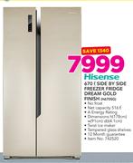 Hisense 670Ltr Side By Side Freezer Fridge Dream Gold Finish H670SG