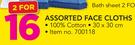 Assorted Face Cloths-For 2