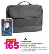 Volkano 28cm Laptop Bag With Mouse VB-VLB200 Includes A 2.4GHz Wireless Optical Mouse