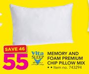Vita Sleep Memory & Foam Premium Chip Pillow Mix