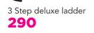 Gravity 3 Step Deluxe Ladder Aluminium 