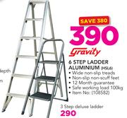 Gravity 3 Step Deluxe Ladder Aluminium 
