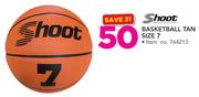 Shoot Basketball Tan Size 7