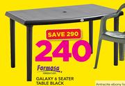 Formosa Galaxy 6 Seater Table Black