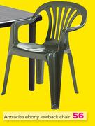 Antracite Ebony Lowback Chair