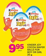 Kinder Joy Cocoa Wafer balls For Boy Or Girl-20g Each