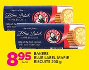 Bakers Blue Label Marie Biscuits-200g Each