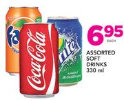 Assorted Soft Drinks-330ml Each