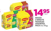 Maggi 2 Minute Noodles Assorted Pack-5 x 73g Each