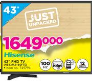 Hisense 43" FHD TV HE43M2160FTS