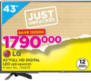 LG 43" Full HD Digital LED 43LH510T