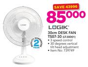 Logik 30cm Desk Fan TS07-30(LT-30D01)