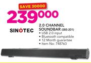 Sinotec 2.0 Channel Soundbar SBS-201
