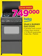 beko 50x60 4 Burner Gas Stove
