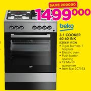 beko 3.1 Cooker 60 60INX CSE63111DX