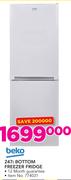 Beko 247Ltr Bottom Freezer Fridge