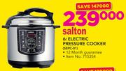 Salton 6Ltr Electric Pressure Cooker SEPC-01