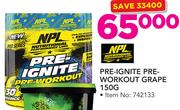 NPL Pre-Ignite Pre-Workout Grape 150g