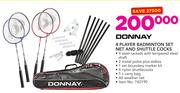 Donnay 4 Player Badminton Set Net And Shuttle Cocks