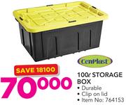 Cenplast 100Ltr Storage Box With Clip On Lid