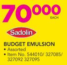 Sadolin Budget Emulsion Assorted-Each