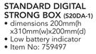 Standard Digital Strong Box S20DA-1