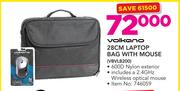 Volkano 28cm Laptop Bag With Wireless Mouse VBVLB200