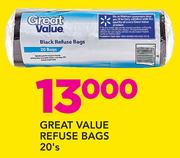 Great value Refuse Bags-20's Pack