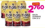 Malta Guinness Can 33cl-For 24