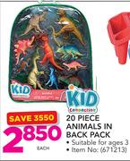 Kid Connection 20 Piece Animals In Back Pack