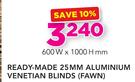 Decorland Ready Made 25MM Aluminium Venetian Blinds Fawn-600 W x 1000 H mm