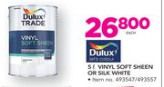 Dulux 5Ltr Vinyl Soft Sheen Or Silk White