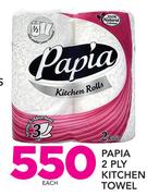 Papia 2 Ply Kitchen Towel-Each