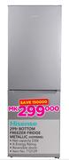 Hisense 299Ltr Bottom Freezer Fridge Metallic H299BME