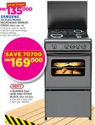 Defy 4 Burner Gas Hob and Stove Black DGS 168 SGG