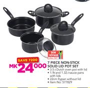 Bon Voyage 7 Piece Non-Stick Solid Lid Pot Set