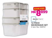 Mainstays 12 Piece Microwave Set