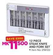 12 Piece Steak Knife And Fork Set