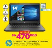 HP 14" Intel Core i3 Notebook 14-BS020NI
