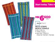 Mainstays Multi Stripe Beach Towels-Each