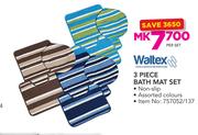Waltex 3 Piece Bath Mat Set