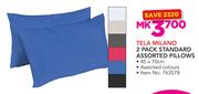 Tela Milano 2 Pack Standard Assorted Pillows