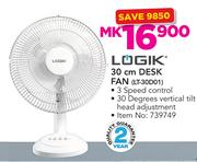 Logik 30cm Desk Fan LT-30D01