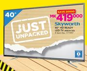 Skyworth 40" HD Ready LED TV 40E2A12G