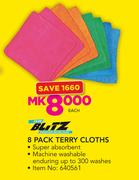 Blitz 8 Pack Terry Cloths-Each