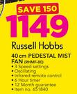 Russell Hobbs 40cm Pedestal Mist Fan RHMF-80
