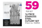 Mainstays 16-Piece Stainless Steel Cutlery Set-Per Set